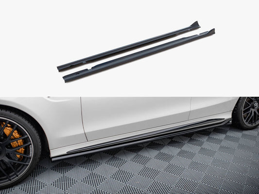 Maxton Design Side Skirts Diffusers V.2 Mercedes-AMG C63 Sedan / Estate W205 / S205
