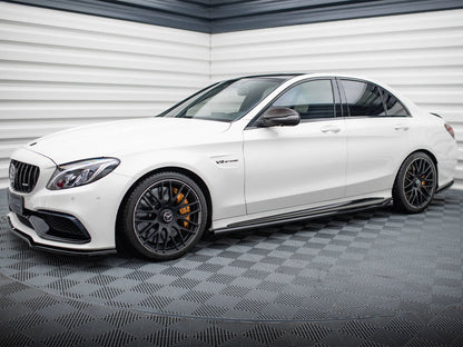 Maxton Design Side Skirts Diffusers V.2 Mercedes-AMG C63 Sedan / Estate W205 / S205