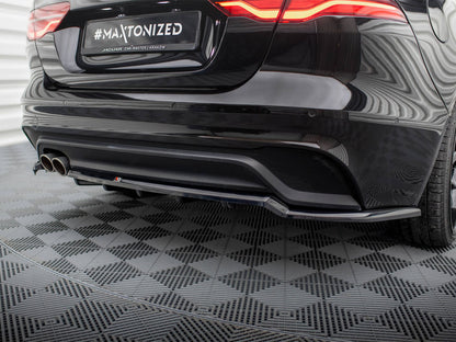 Maxton Design Central Rear Splitter (Vertical Bars) Jaguar XE X760 Facelift