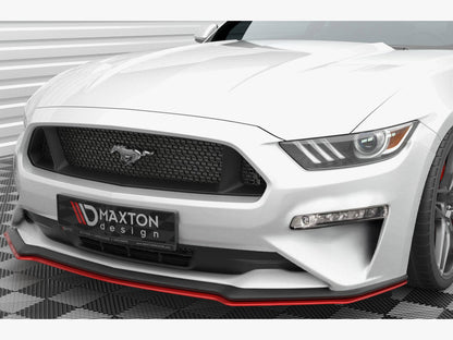 Maxton Design Front Splitter V.2 Ford Mustang Mk6 Facelift