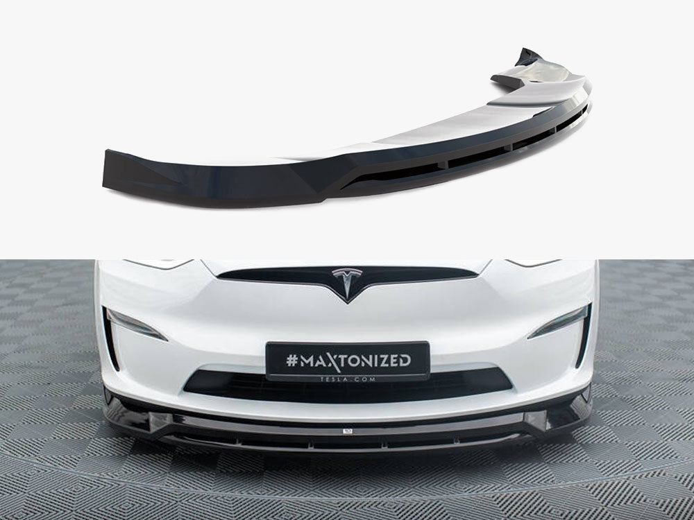 Maxton Design Front Splitter V.1 Tesla Model X Mk1 Facelift
