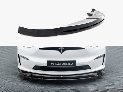 Maxton Design Front Splitter V.1 Tesla Model X Mk1 Facelift