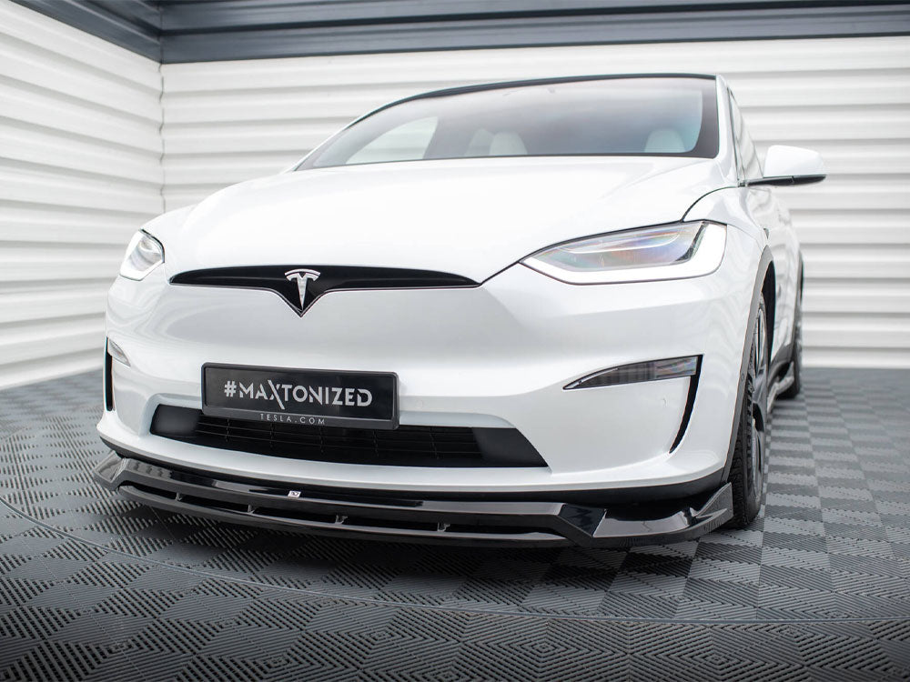 Maxton Design Front Splitter V.1 Tesla Model X Mk1 Facelift