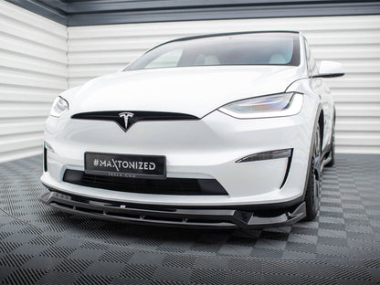 Maxton Design Front Splitter V.1 Tesla Model X Mk1 Facelift