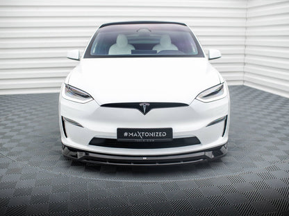 Maxton Design Front Splitter V.1 Tesla Model X Mk1 Facelift