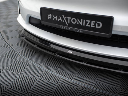 Maxton Design Front Splitter V.1 Tesla Model X Mk1 Facelift