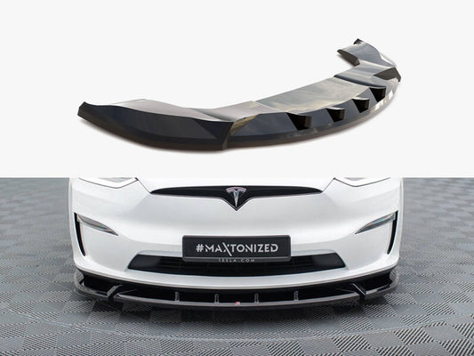 Maxton Design Front Splitter V.2 Tesla Model X Mk1 Facelift