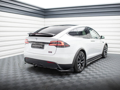 Maxton Design Rear Splitter (Vertical Bars) Tesla Model X Mk1 Facelift