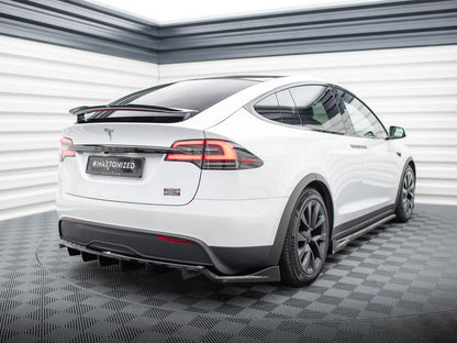 Maxton Design Rear Splitter (Vertical Bars) Tesla Model X Mk1 Facelift
