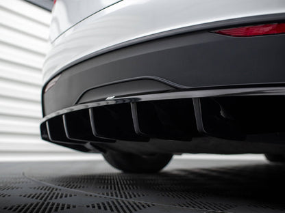 Maxton Design Rear Splitter (Vertical Bars) Tesla Model X Mk1 Facelift