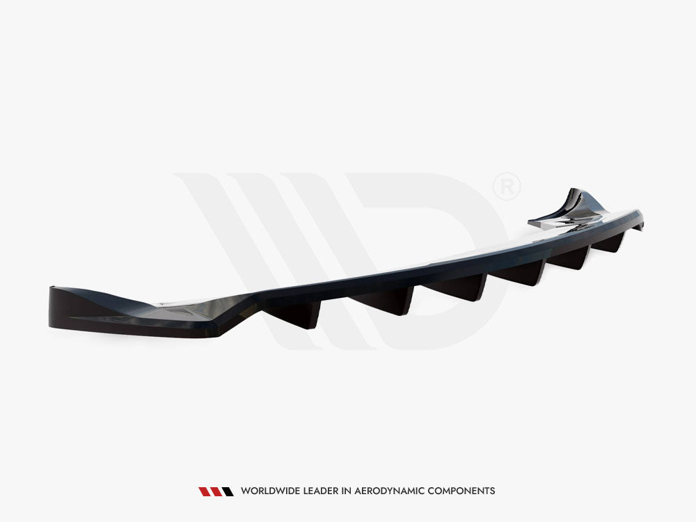 Maxton Design Rear Splitter (Vertical Bars) Tesla Model X Mk1 Facelift