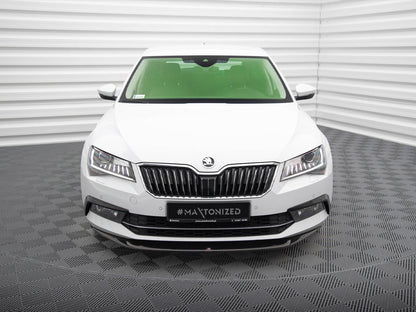 Maxton Design Front Splitter V.1 Skoda Superb Mk3 - Textured
