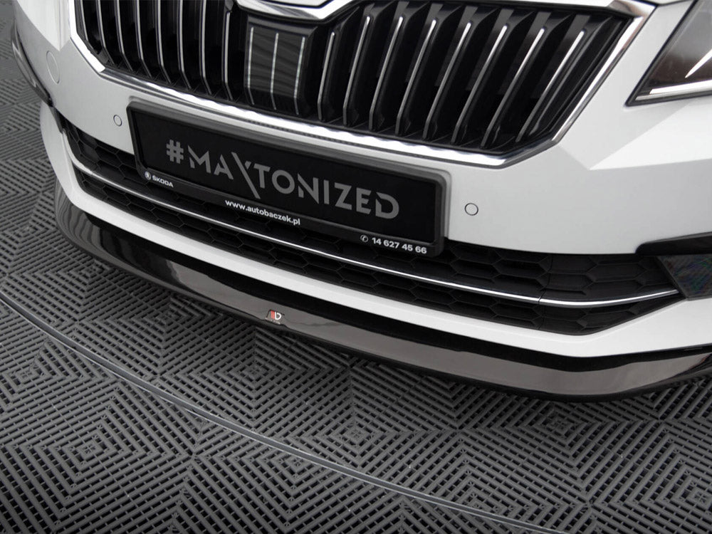 Maxton Design Front Splitter V.1 Skoda Superb Mk3 - Textured