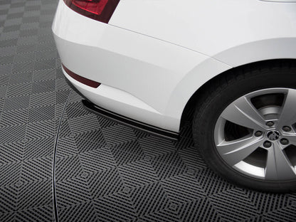 Maxton Design Rear Side Splitters Skoda Superb Mk3 Hatchback / Estate - Textured