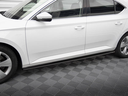 Maxton Design Side Skirts Diffusers Skoda Superb Mk3 - Textured