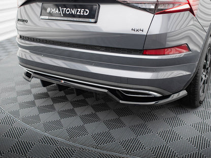 Maxton Design Rear Splitter (Vertical Bars) Skoda Kodiaq Sportline Mk1 Facelift