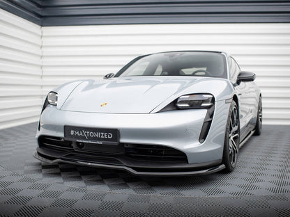 Maxton Design Front Splitter Porsche Taycan / Taycan 4 / Taycan 4S / Taycan GTS Mk1