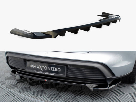 Maxton Design Rear Splitter (Vertical Bars) Porsche Taycan / Taycan 4 / Taycan 4S / Taycan GTS Mk1