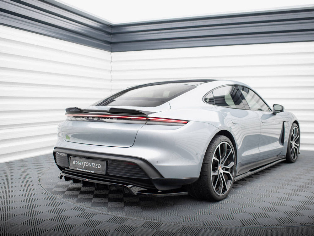 Maxton Design Rear Splitter (Vertical Bars) Porsche Taycan / Taycan 4 / Taycan 4S / Taycan GTS Mk1