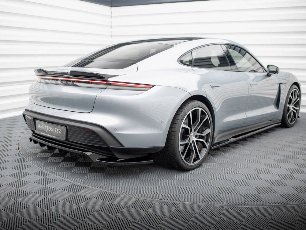 Maxton Design Rear Splitter (Vertical Bars) Porsche Taycan / Taycan 4 / Taycan 4S / Taycan GTS Mk1