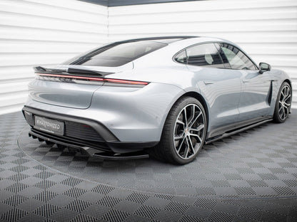 Maxton Design Rear Splitter (Vertical Bars) Porsche Taycan / Taycan 4 / Taycan 4S / Taycan GTS Mk1