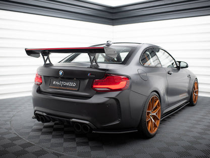 Maxton Design Carbon Spoiler With Internal Brackets Uprights + LED BMW M2 F87