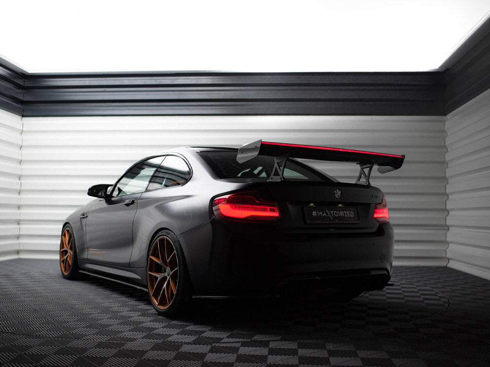 Maxton Design Carbon Spoiler With Internal Brackets Uprights + LED BMW M2 F87