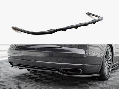 Maxton Design Central Rear Splitter (Vertical Bars) Audi A8 D4 Facelift