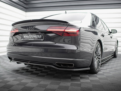 Maxton Design Central Rear Splitter (Vertical Bars) Audi A8 D4 Facelift