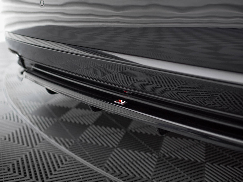 Maxton Design Central Rear Splitter (Vertical Bars) Audi A8 D4 Facelift