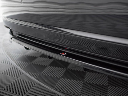 Maxton Design Central Rear Splitter (Vertical Bars) Audi A8 D4 Facelift