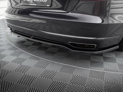 Maxton Design Central Rear Splitter (Vertical Bars) Audi A8 D4 Facelift