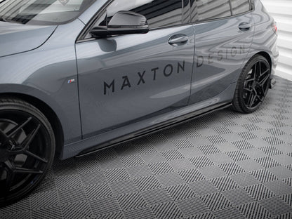 Maxton Design Side Skirts Diffusers V.2 BMW 1 F40 M-Sport / M135i - Carbon Look