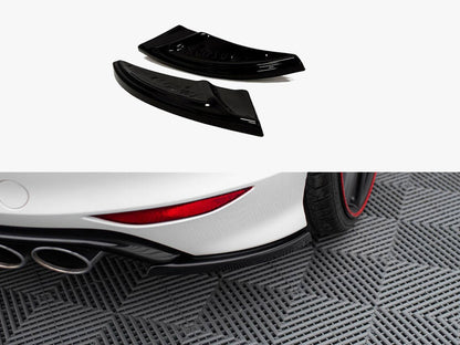 Maxton Design Rear Side Splitters V.1 VW Golf R / R-Line Mk7 - Carbon Look