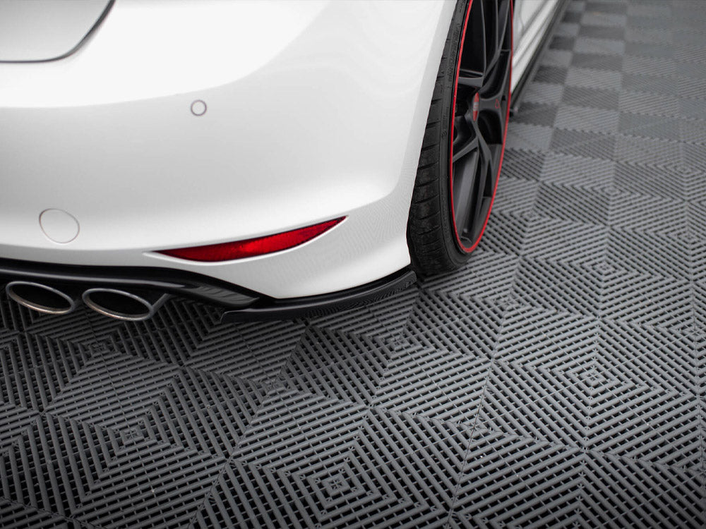 Maxton Design Rear Side Splitters V.1 VW Golf R / R-Line Mk7 - Carbon Look