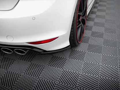 Maxton Design Rear Side Splitters V.1 VW Golf R / R-Line Mk7 - Carbon Look