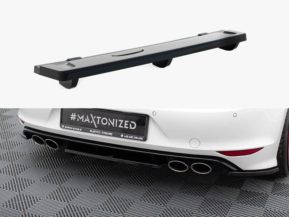 Maxton Design Central Rear Splitter (Vertical Bars) VW Golf R Mk7