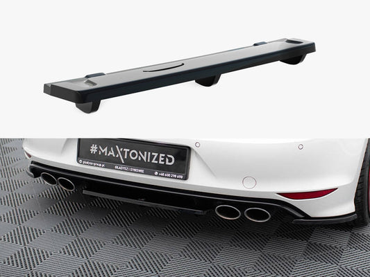 Maxton Design Central Rear Splitter (Vertical Bars) VW Golf R Mk7