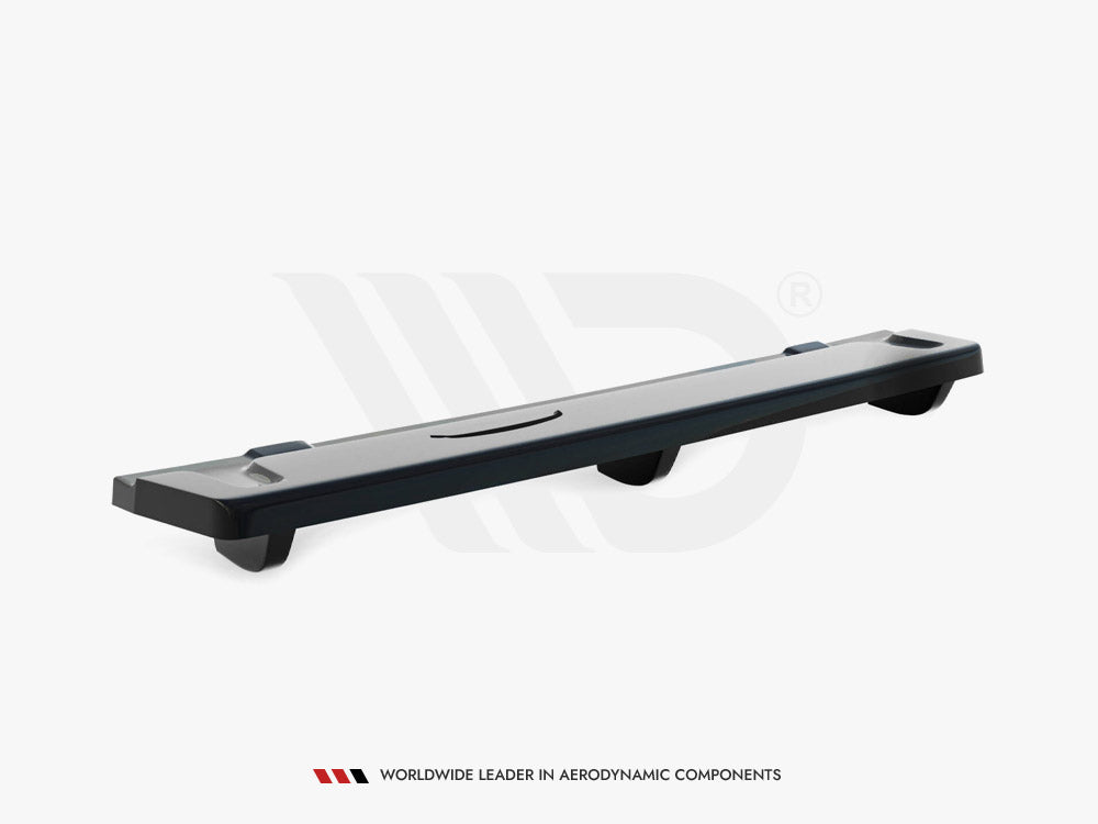 Maxton Design Central Rear Splitter (Vertical Bars) VW Golf R Mk7 - Carbon Look