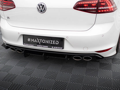 Maxton Design Rear Diffuser & Rear Side Splitters VW Golf R Mk7 Hatchback