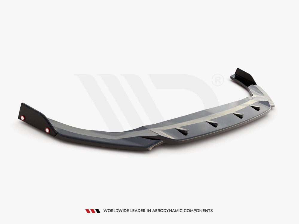 Maxton Design Front Splitter V.2 + Flaps Volkswagen Golf GTI / GTE / GTD / R-Line Mk8