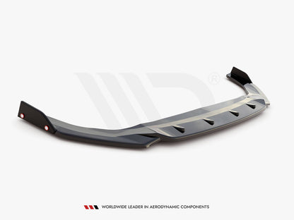Maxton Design Front Splitter V.2 + Flaps Volkswagen Golf GTI / GTE / GTD / R-Line Mk8