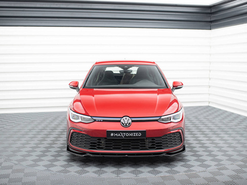 Maxton Design Front Splitter V.2 + Flaps Volkswagen Golf GTI / GTE / GTD / R-Line Mk8
