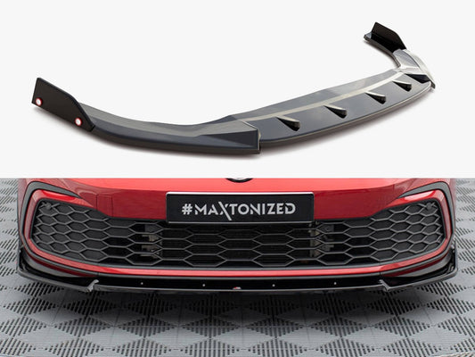 Maxton Design Front Splitter V.3 + Flaps Volkswagen Golf GTI / GTE / GTD / R-Line Mk8