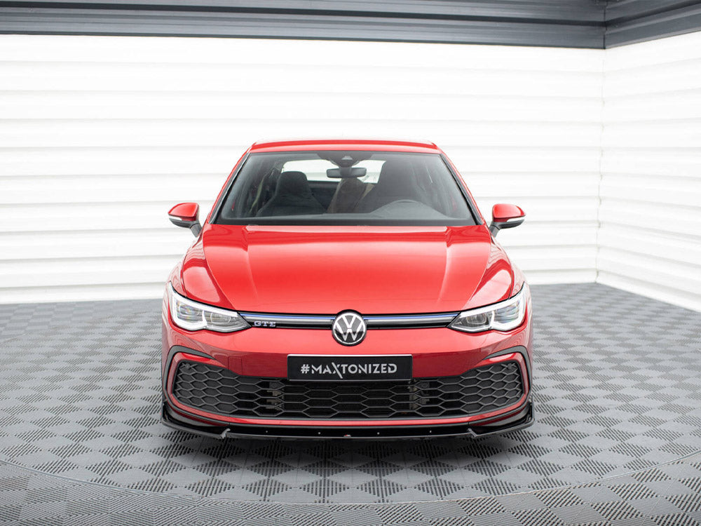 Maxton Design Front Splitter V.3 + Flaps Volkswagen Golf GTI / GTE / GTD / R-Line Mk8