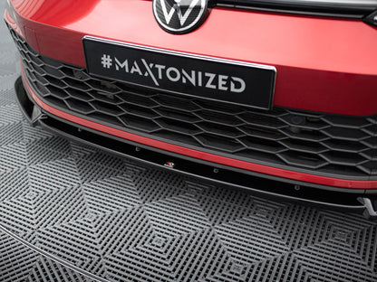Maxton Design Front Splitter V.3 + Flaps Volkswagen Golf GTI / GTE / GTD / R-Line Mk8