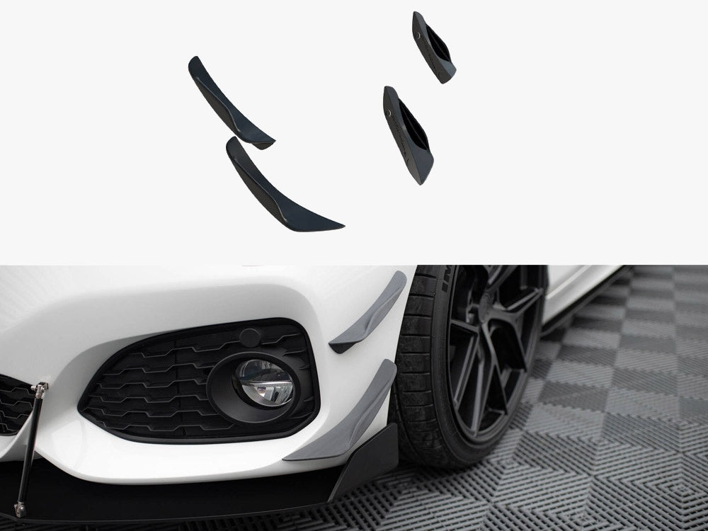 Maxton Design Front Bumper Wings (Canards) BMW 1 M-Pack / M140i F20 Facelift