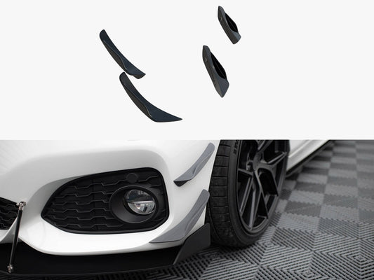 Maxton Design Front Bumper Wings (Canards) BMW 1 M-Pack / M140i F20 Facelift