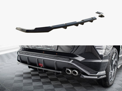 Maxton Design Central Rear Splitter (Vertical Bars) Hyundai Kona N-Line Mk2