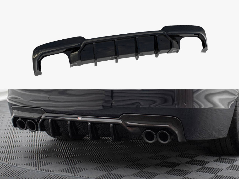 Maxton Design Rear Valance V.2 BMW 5 M-Pack F10 / F11 (Version with two double exhausts)